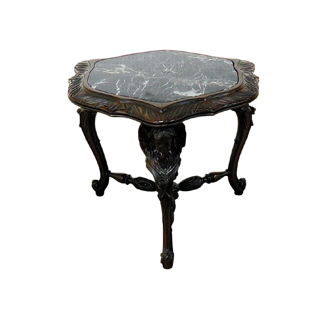 RENAISSANCE STYLE MARBLE TOP SIDE TABLE (1 of 6)