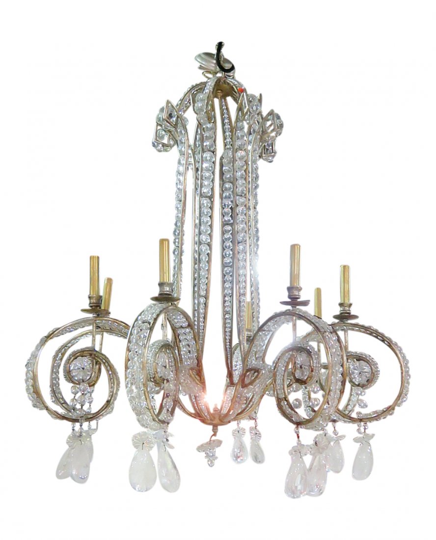 BAGUES STYLE CHANDELIER with ROCK CRYSTALS (1 of 7)