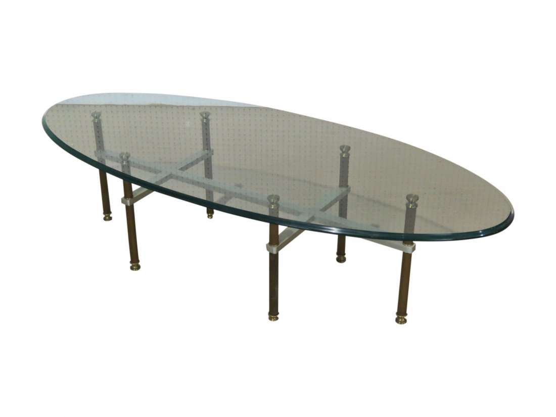 MAISON JANSEN GLASS TOP COFFEE TABLE (1 of 8)