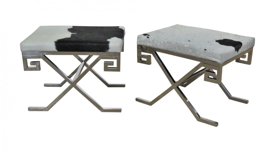 Pair JEAN MICHELE FRANK STYLE X BENCHES (1 of 7)