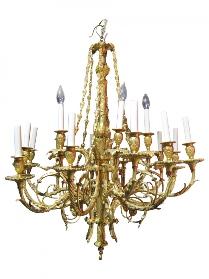 NAPOLEONIC BRONZE FIGURAL CHANDELIER (1 of 9)