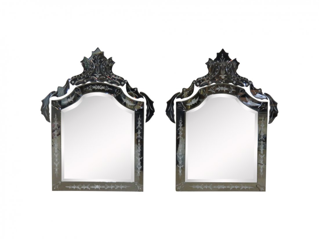 PAIR CONTEMPORARY VENETIAN MIRRORS (1 of 11)