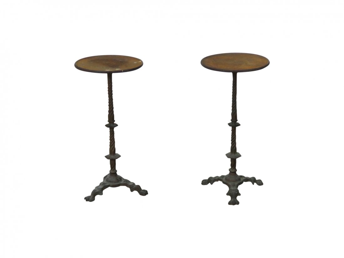 Pair METAL TABORET STANDS (1 of 7)