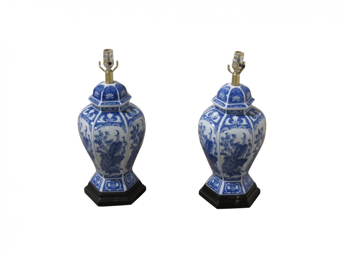 Pair ASIAN TABLE LAMPS (1 of 9)