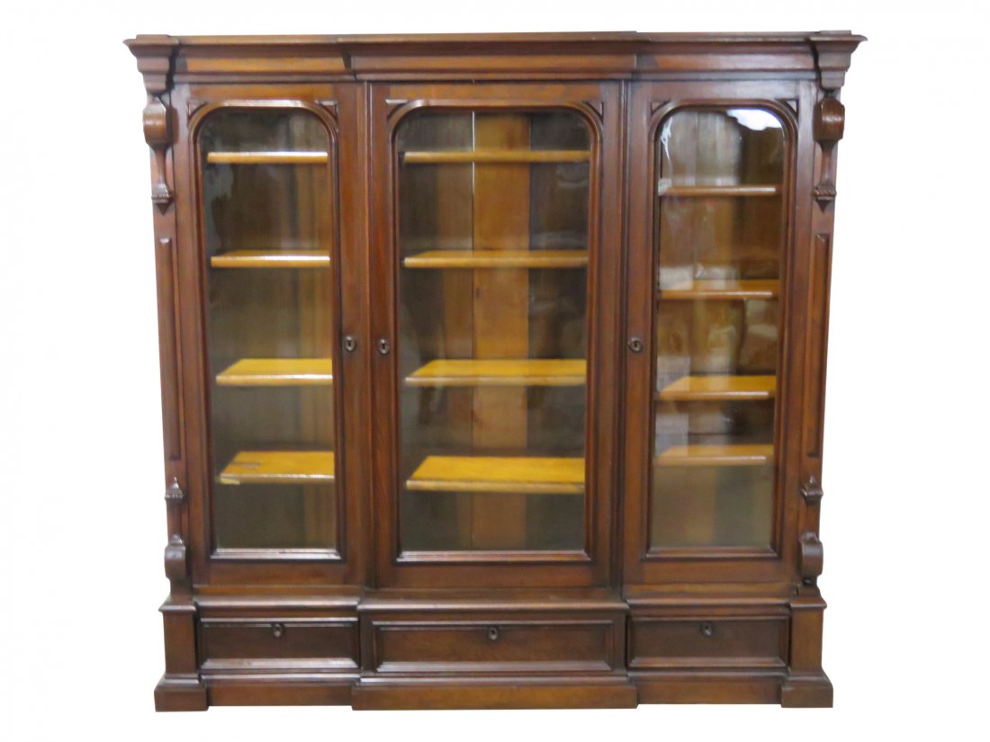 VICTORIAN WALNUT BOOKCASE (1 of 13)