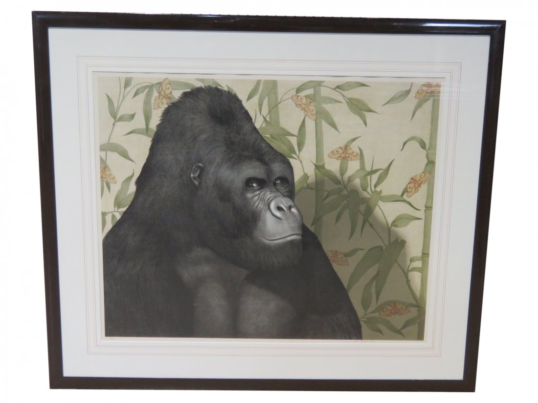 SIGNED TOM PALMORE 82 PRINT OF GORILLA (1 of 10)