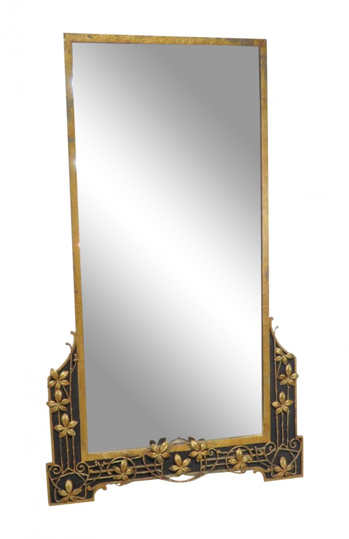 ART NOUVEAU STYLE METAL MIRROR (1 of 7)