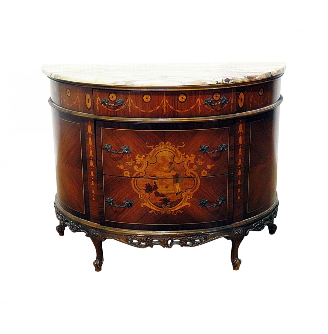 ADAMS STYLE MARBLE TOP COMMODE (1 of 9)