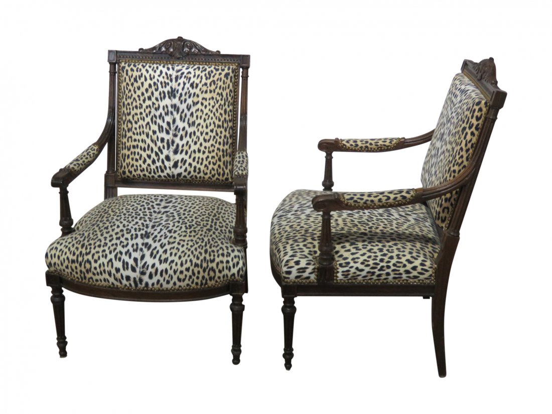 Pair LOUIS XVI STYLE FAUTEUILS (1 of 16)