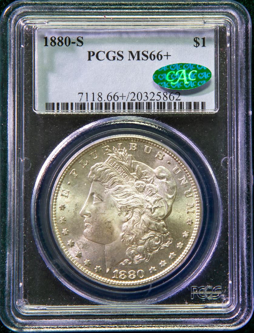 1880-S MORGAN SILVER DOLLAR $1 (1 of 2)