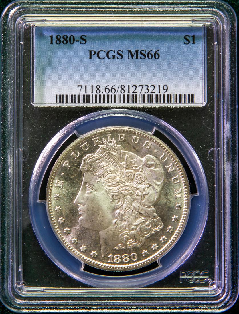 1880 - S MORGAN SILVER DOLLAR $1 (1 of 2)