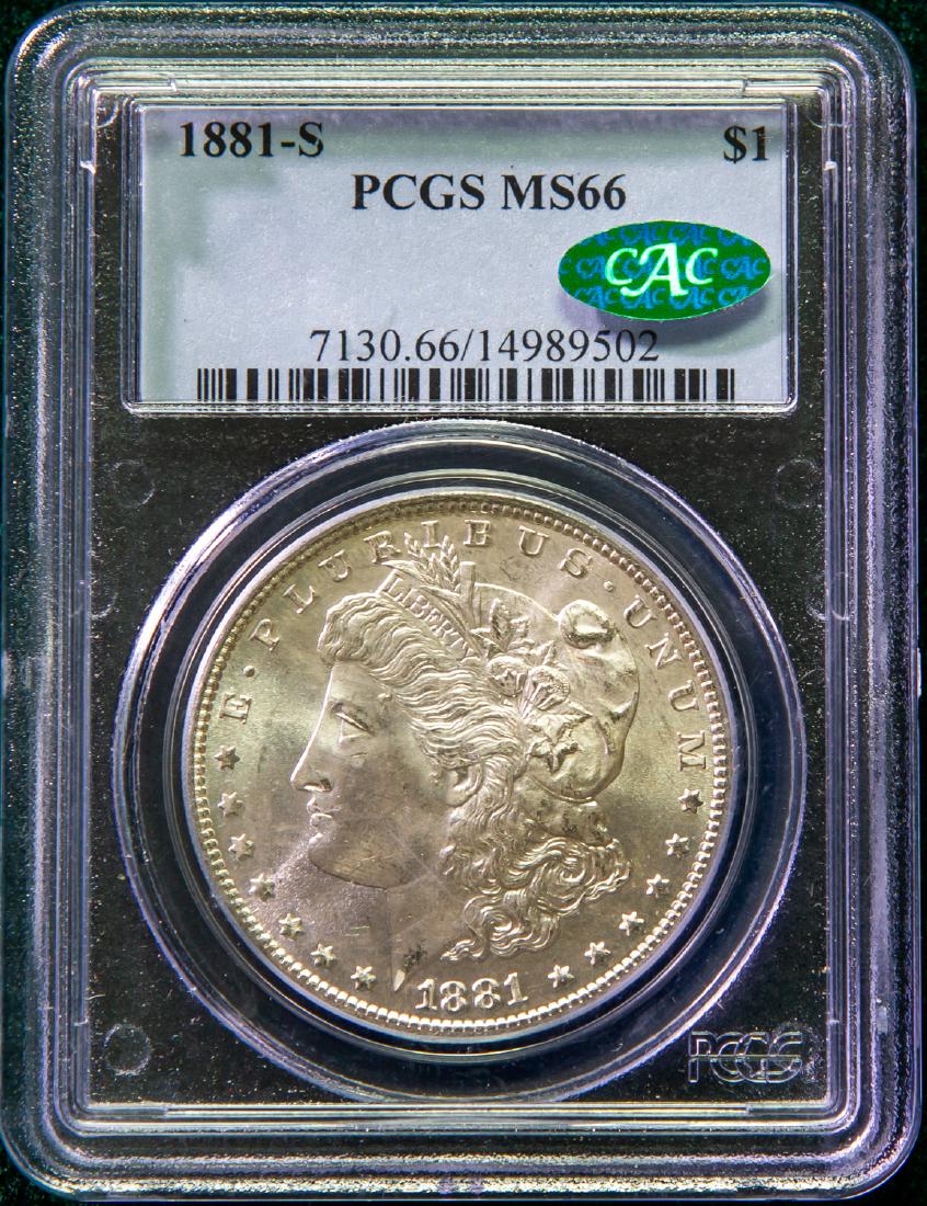 1881 - S MORGAN SILVER DOLLAR $1 (1 of 2)