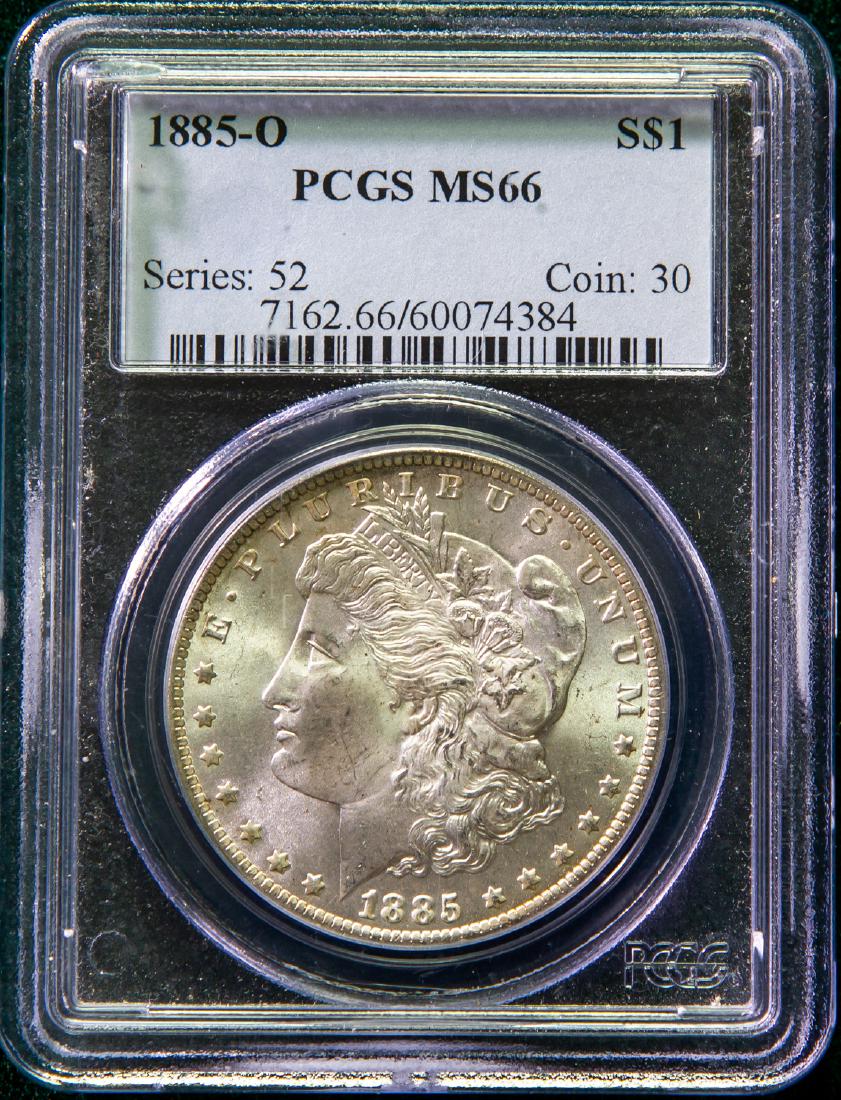 1885 - O MORGAN SILVER DOLLAR $1 (1 of 2)