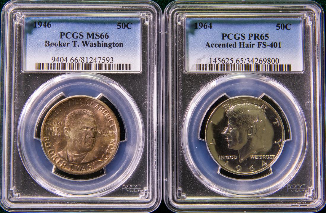 1946 BOOKER T WASHINGTON 50C and 1964 ACCENTED HAIR 50C (1 of 2)