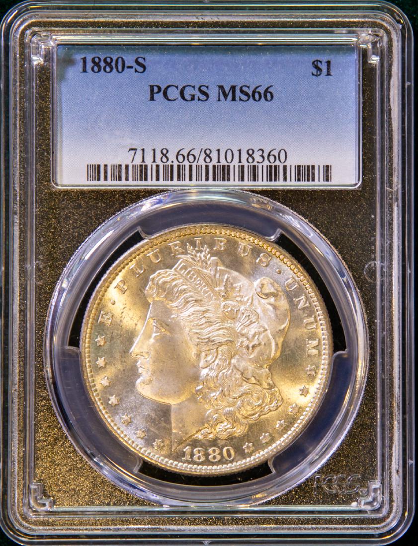 1880 - S MORGAN SILVER DOLLAR $1 (1 of 2)