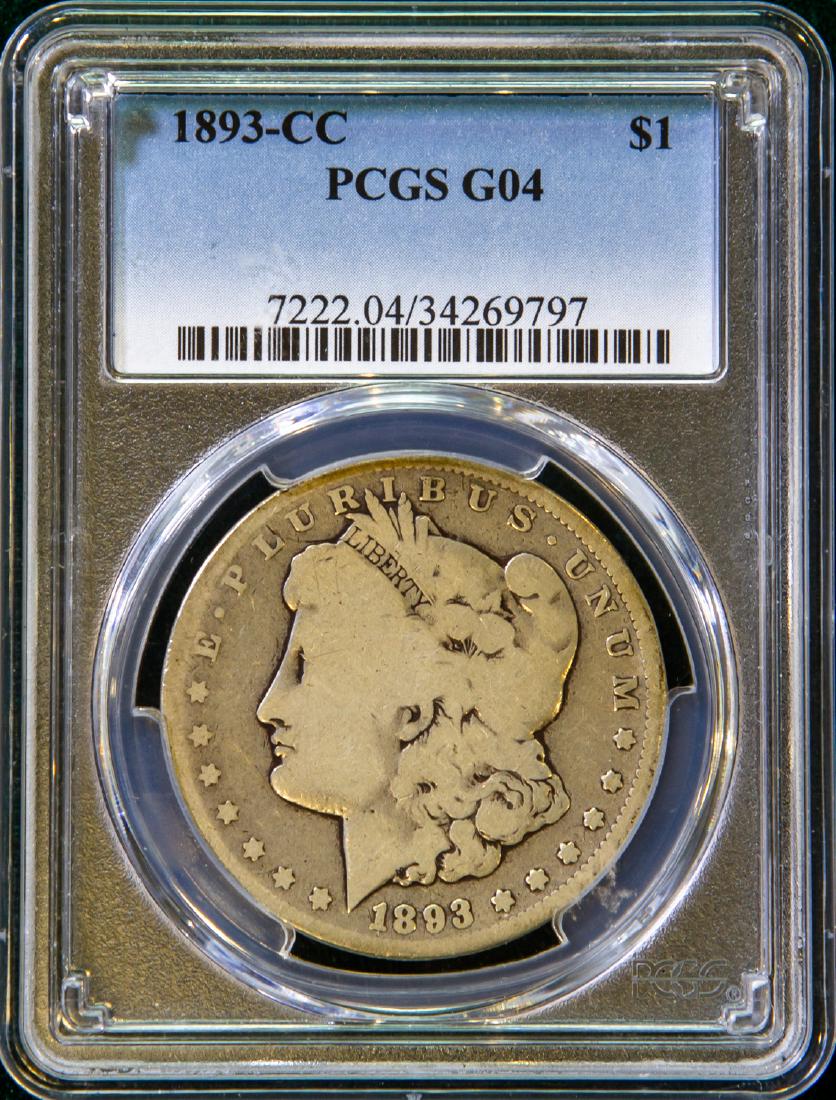 1893 - CC MORGAN SILVER DOLLAR $1 (1 of 2)