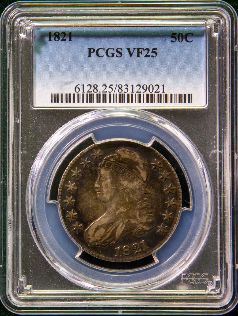 1821 CAPPED BUST HALF DOLLAR 50C: PCGS