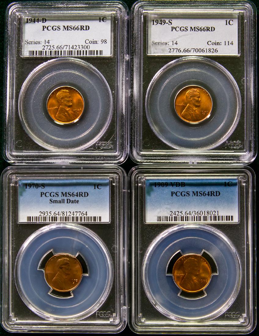 THREE LINCOLN WHEAT PENNIES and ONE MEMORIAL PENNY 1C (1 of 2)