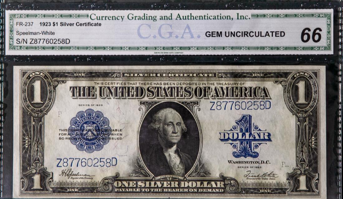 1923 ONE DOLLAR $1 SILVER CERTIFICATE (1 of 2)