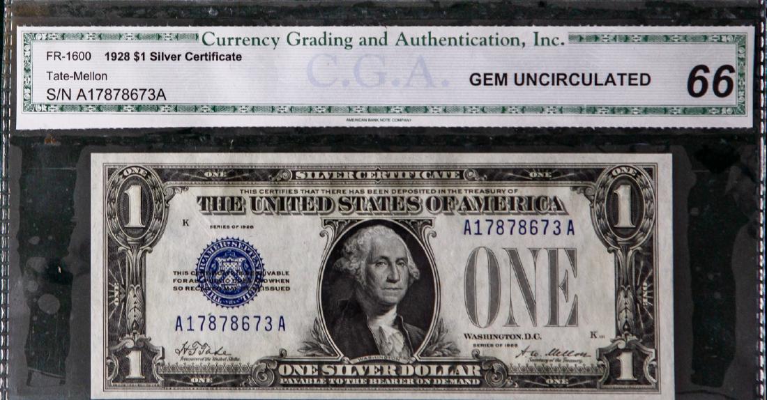 1928 ONE DOLLAR $1 SILVER CERTIFICATE (1 of 2)