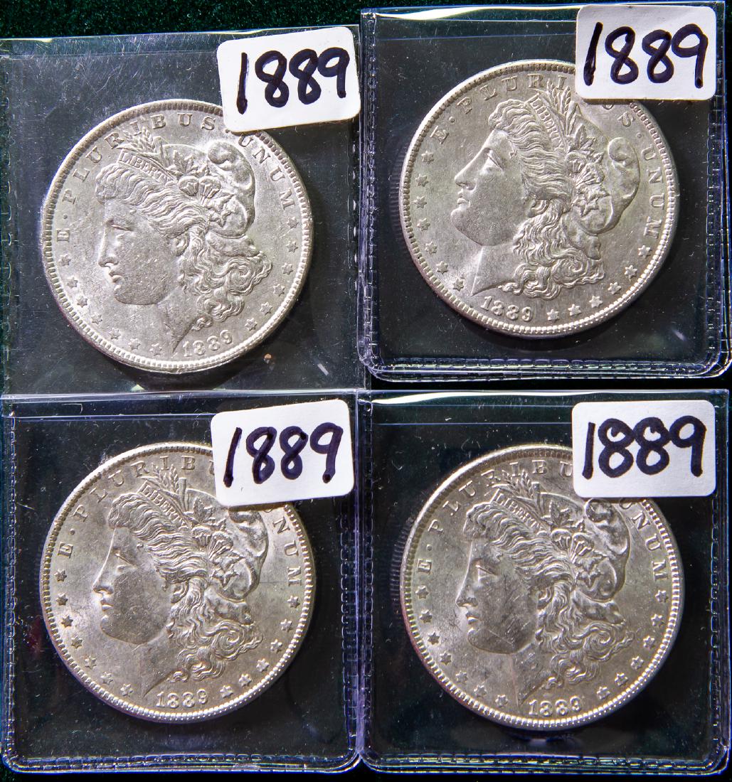 FOUR 1889 MORGAN DOLLARS $1 (1 of 2)