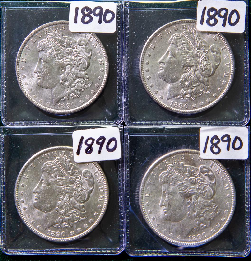 FOUR 1890 MORGAN DOLLARS $1 (1 of 2)