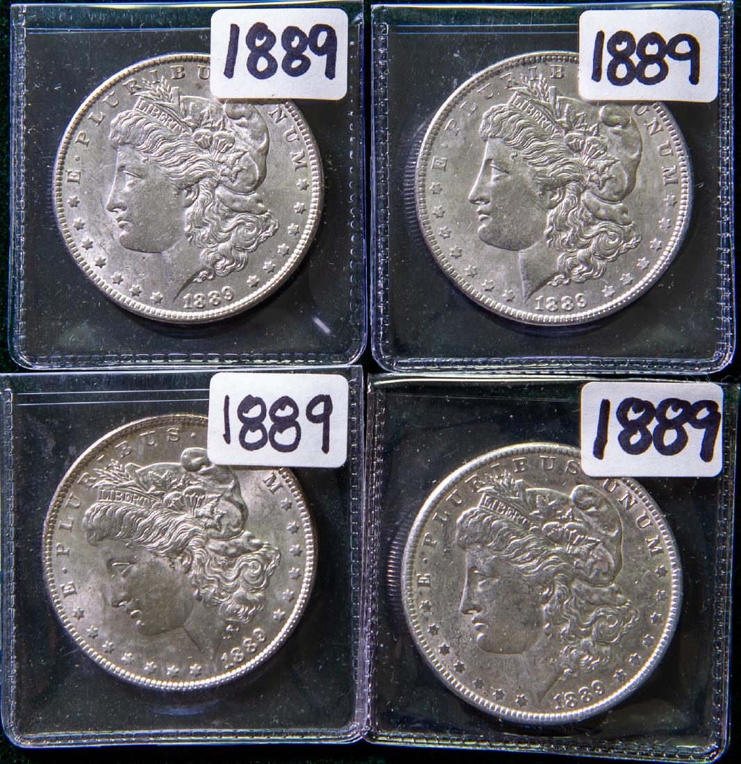 FOUR 1889 MORGAN DOLLARS $1 (1 of 2)