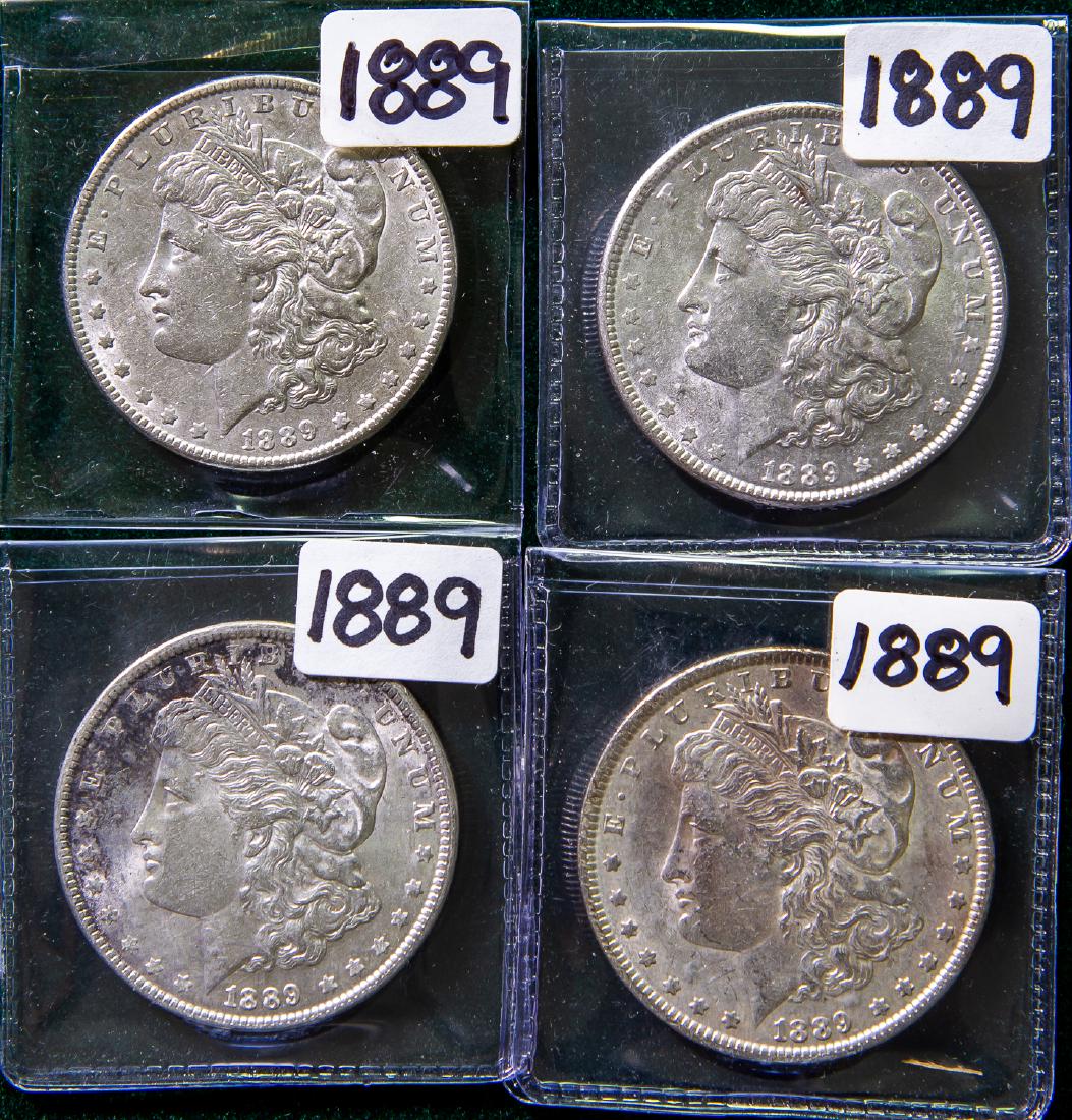 FOUR 1889 MORGAN DOLLARS $1 (1 of 2)