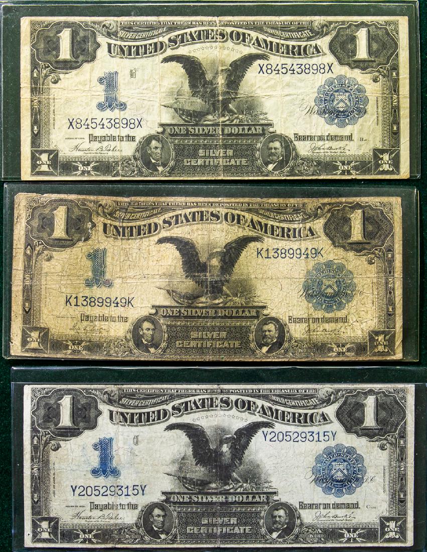 THREE 1899 ONE DOLLAR $1 SILVER CERTIFICATES (1 of 2)