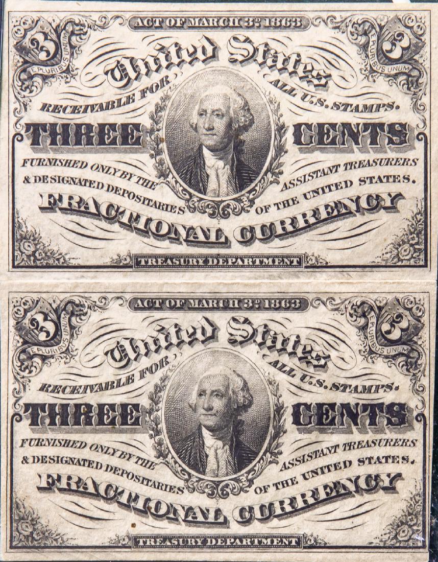1863 THREE CENT 3C FRACTIONAL CURRENCY (1 of 2)