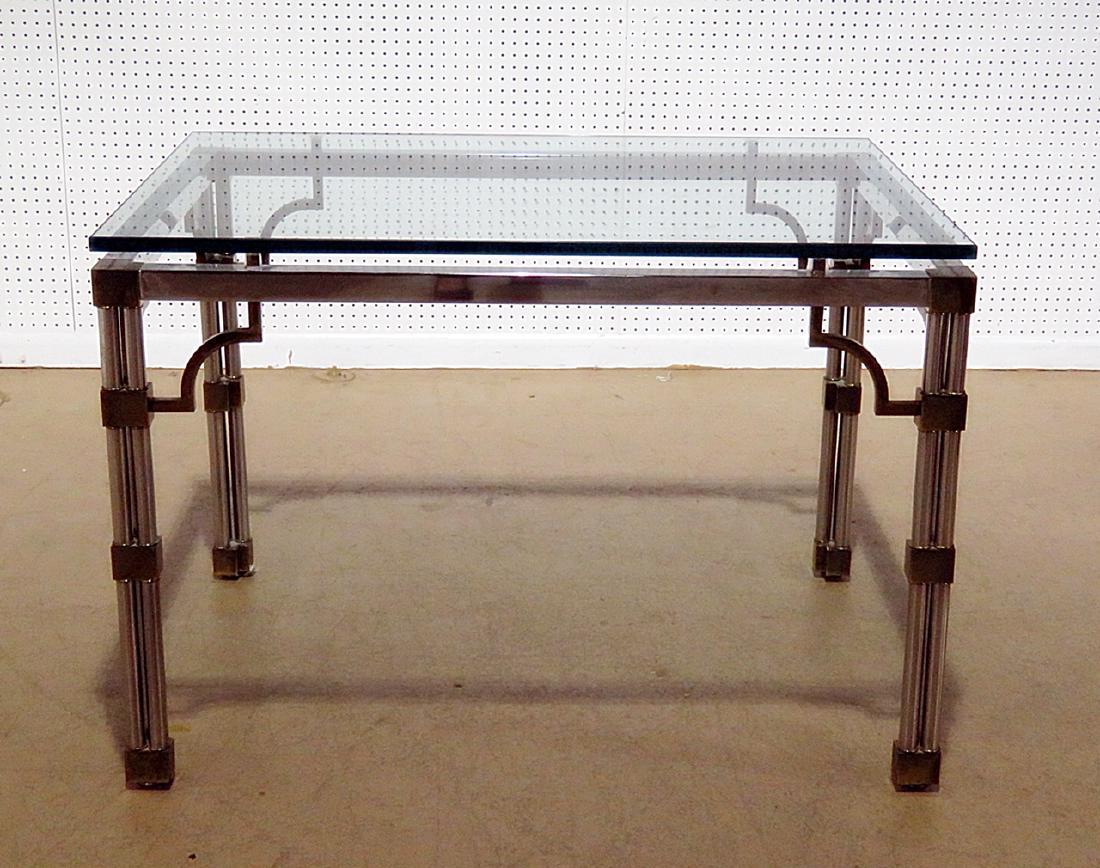 GLASS TOP DINING TABLE ATTRIBUTED JOHN VESEY (1 of 5)