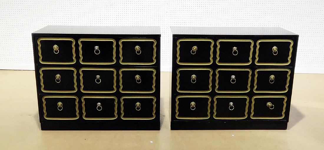 PAIR DOROTHY DRAPER STYLE BACHELOR CHESTS (1 of 7)