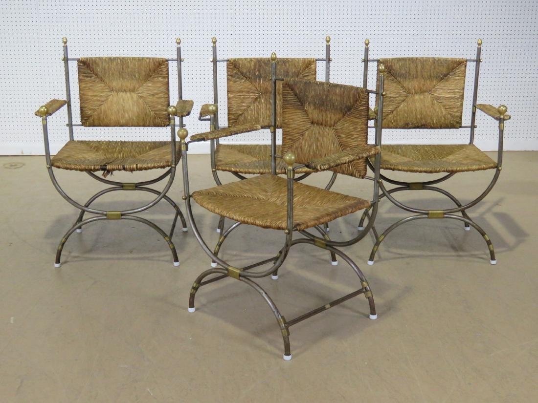 FOUR DIRECTOIRE CAMPAIGN CHAIRS (1 of 8)