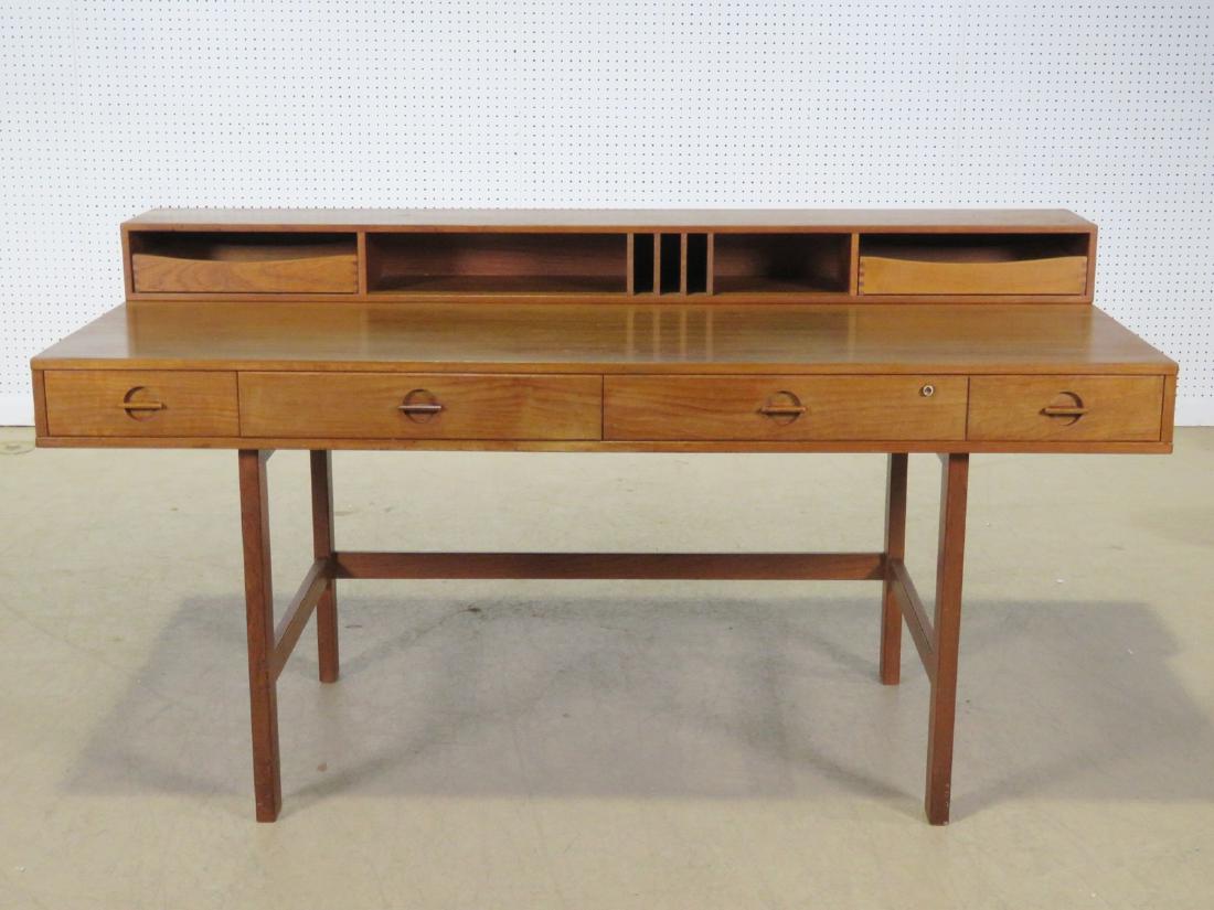 TEAK LOVIG STYLE FLIP TOP PARTNERS DESK (1 of 7)