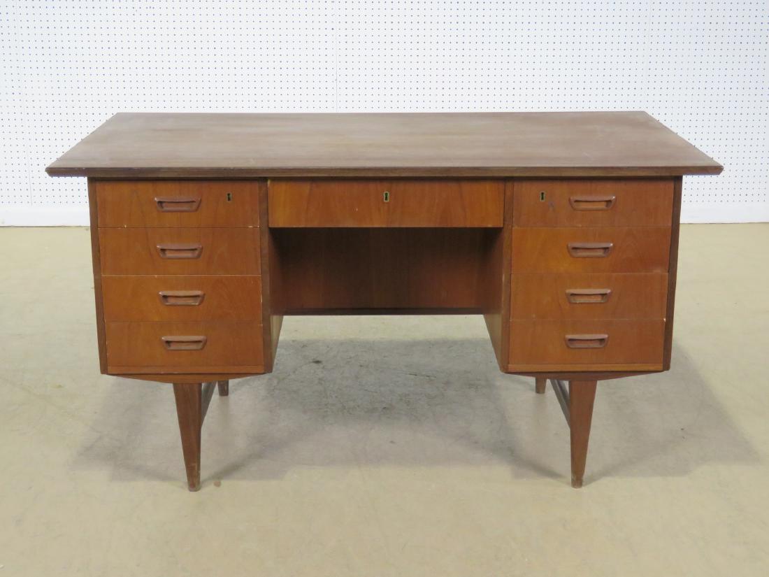 DANISH FLAT TOP TEAK DESK (1 of 7)