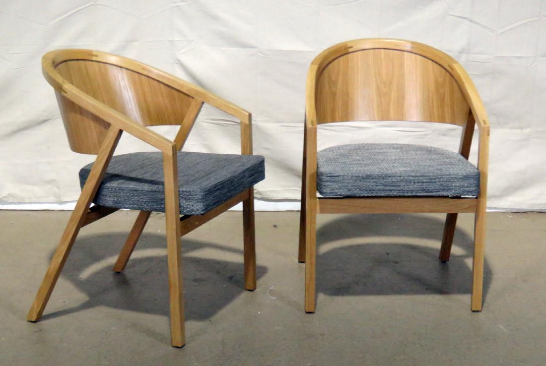PAIR KNOLL BARREL BACK ARM CHAIRS (1 of 5)