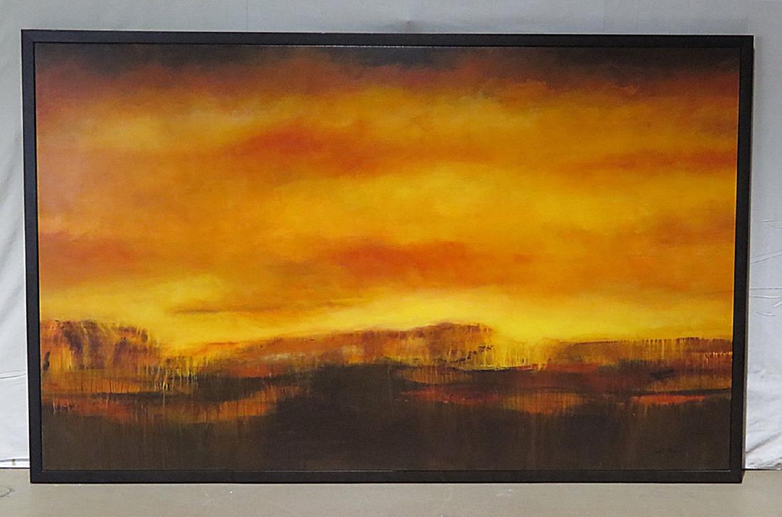 S. SOKOL HOHNE SIGNED LARGE PAINTING ON CANVAS (1 of 4)