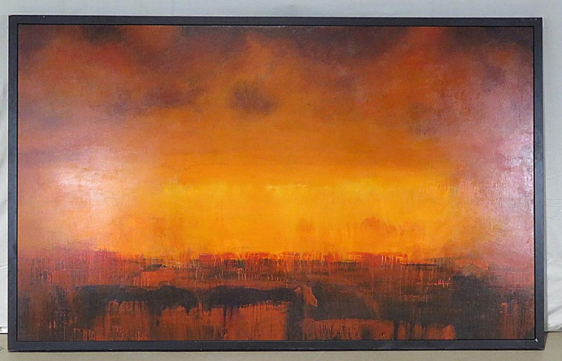 S. SOKOL HOHNE SIGNED LARGE PAINTING ON CANVAS (1 of 7)