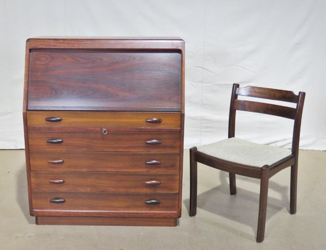 DRYLUND ROSEWOOD DESK/VANITY WITH CHAIR (1 of 7)