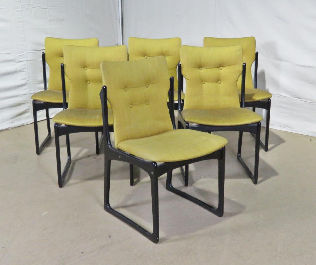 6 DANISH DINING CHAIRS ATTRIBUTED STOLEFABRIC (1 of 4)