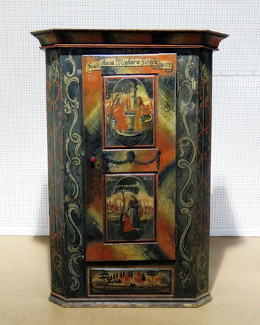1812 AUSTRIAN PAINT DECORATED ARMOIRE (1 of 9)