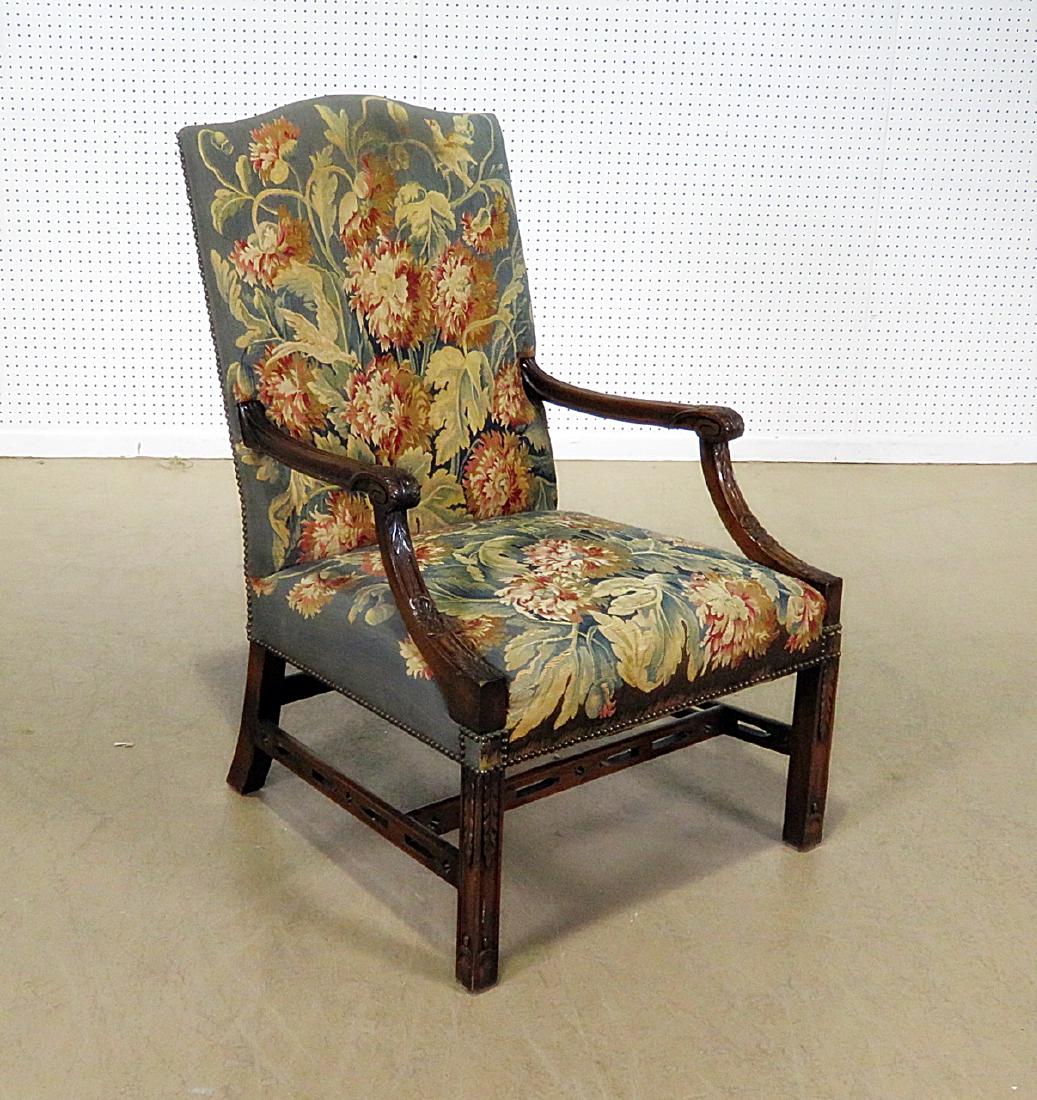 GEORGIAN LOLLING CHAIR WITH TAPESTRY (1 of 11)