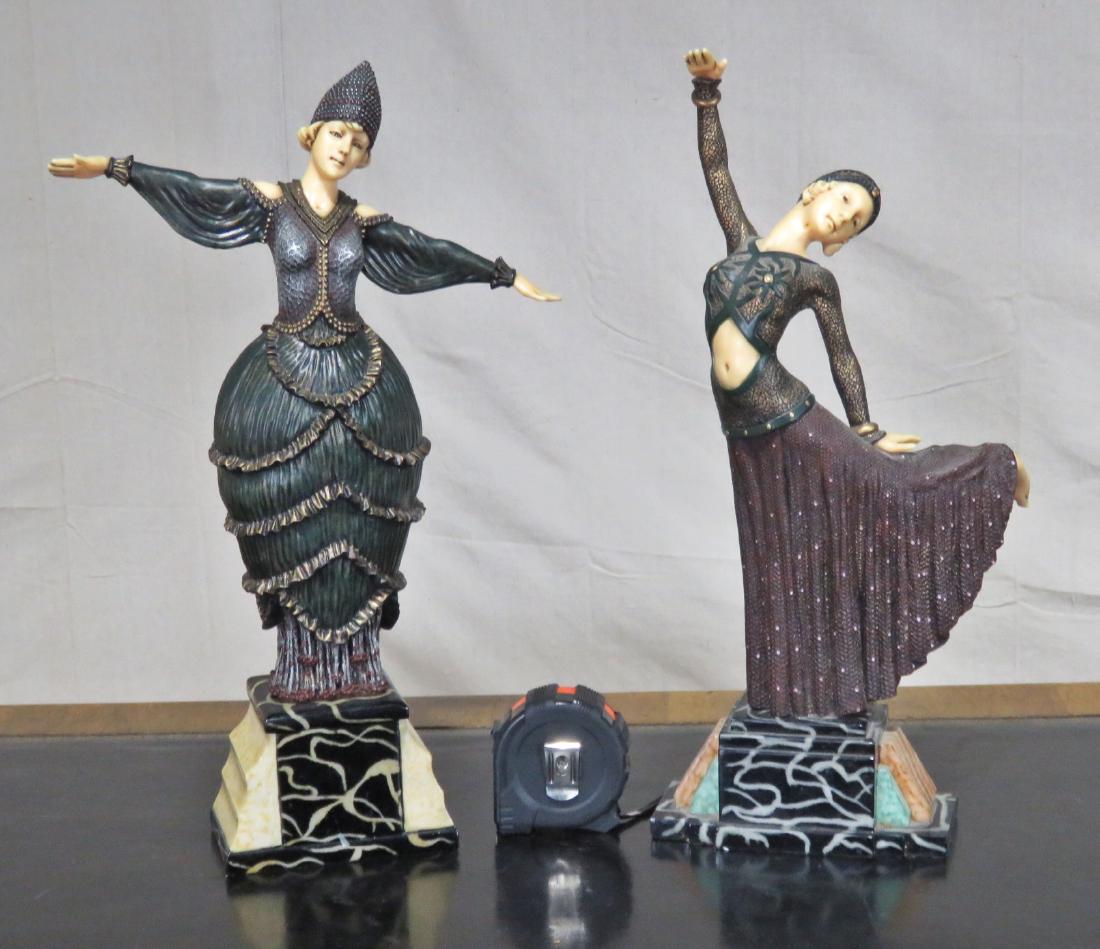 PAIR DECO ERTE STYLE FIGURES STATUES (1 of 17)