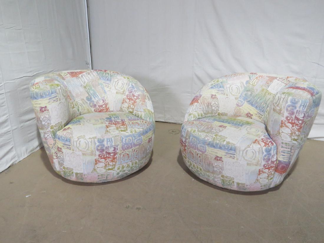 PAIR KAGAN STYLE NAUTILUS CHAIRS (1 of 7)
