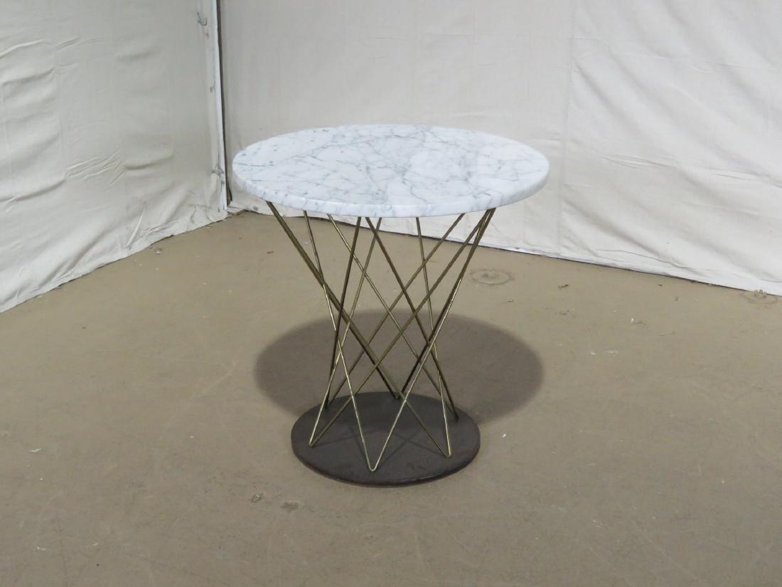 PAUL MCCOBB STYLE MARBLE TOP END TABLE (1 of 4)