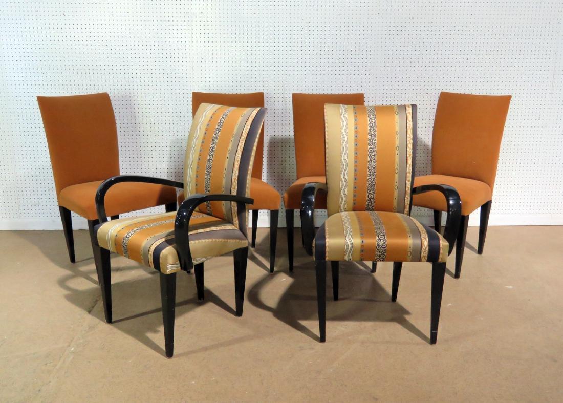 6 EBONIZED ITALLIAN DINING CHAIRS (1 of 6)