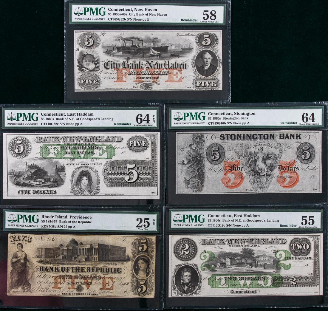 5 - 1850S - 1860S LARGE GRADED NOTES (1 of 2)