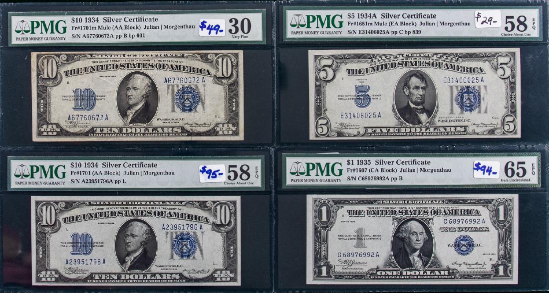 4 - 1934 - 1934A - 1935 SILVER CERTIFICATES (1 of 2)