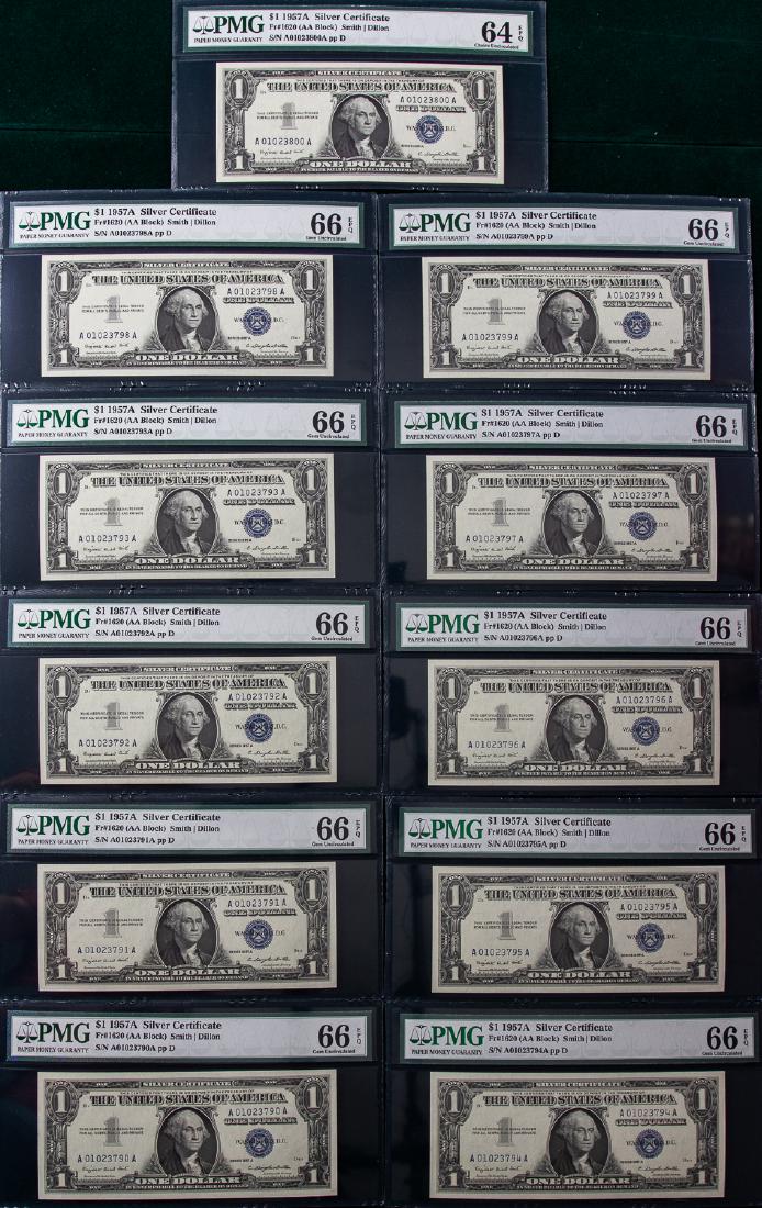 11 - 1957A $1 ONE DOLLAR SILVER CERTIFICATES (1 of 2)