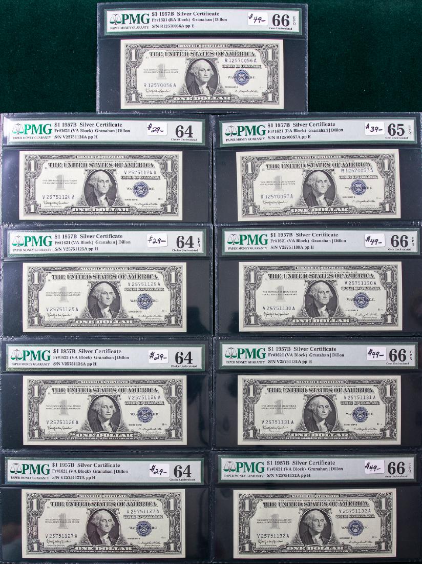 9 - 1957B $1 ONE DOLLAR SILVER CERTIFICATES (1 of 2)